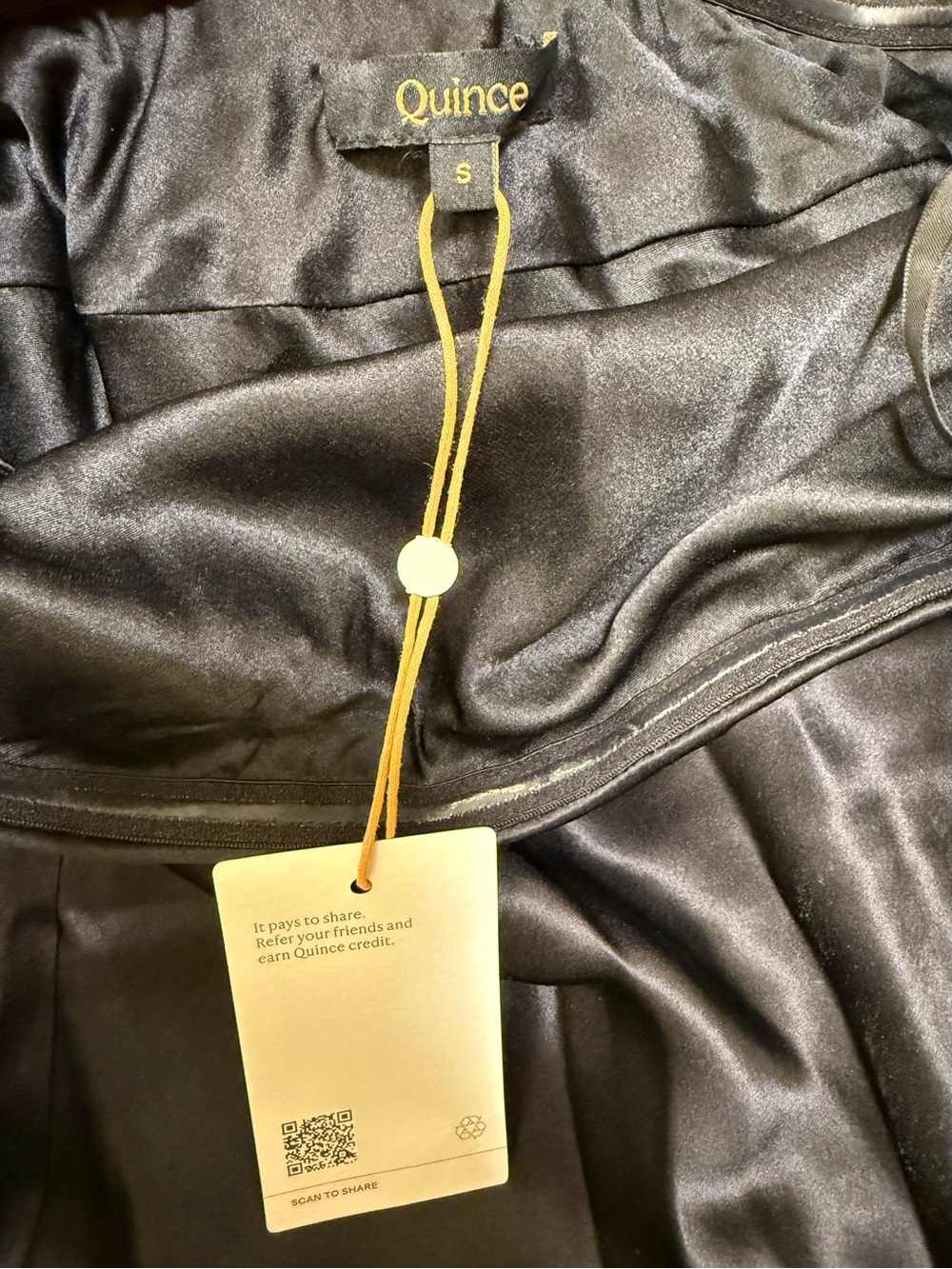Quince 100% Washable Silk Strapless Midi Maxi Dress Black NWT S 2 4 Reformation - Picture 9 of 12